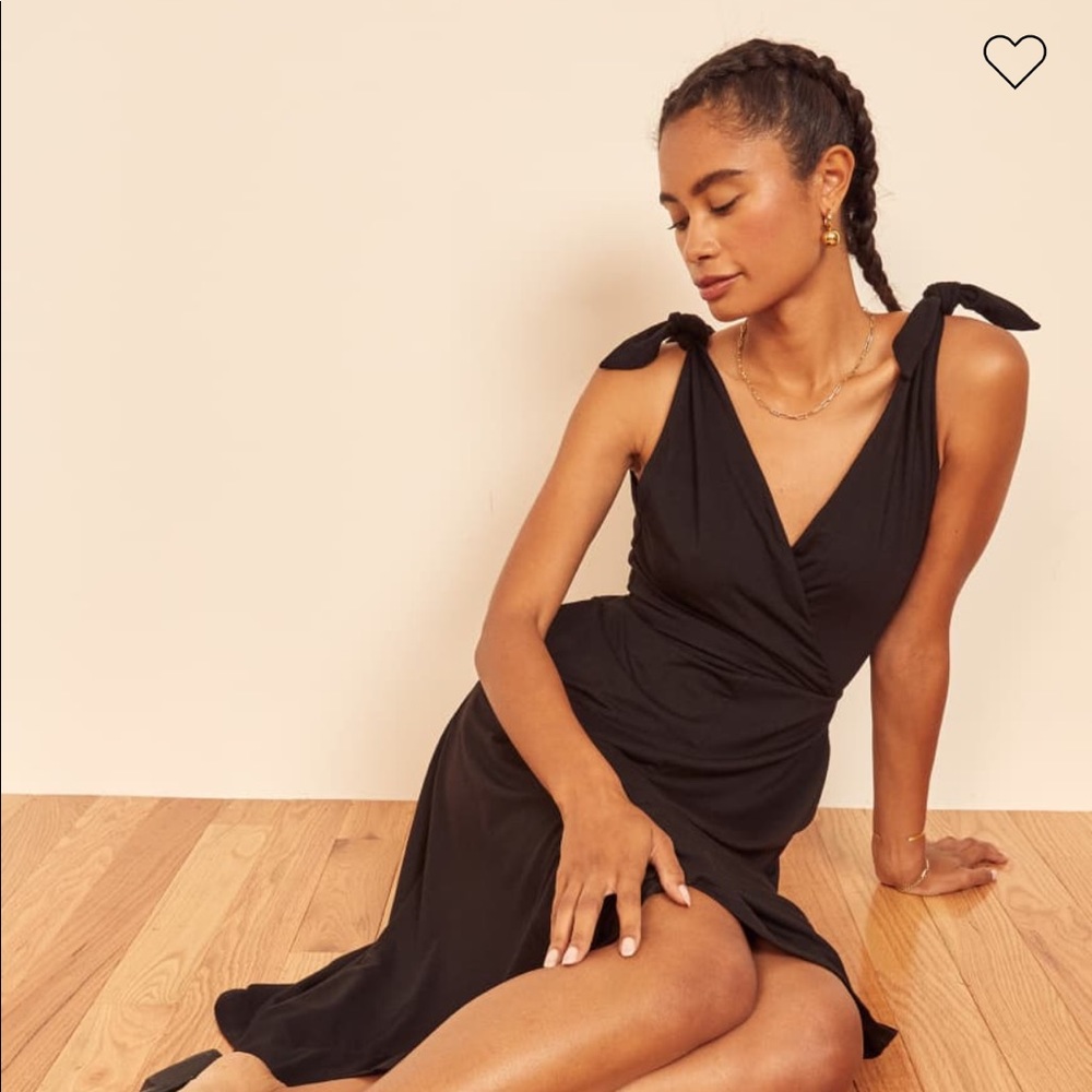 Brand New!! NWT Reformation Jay Midi Dress Black S